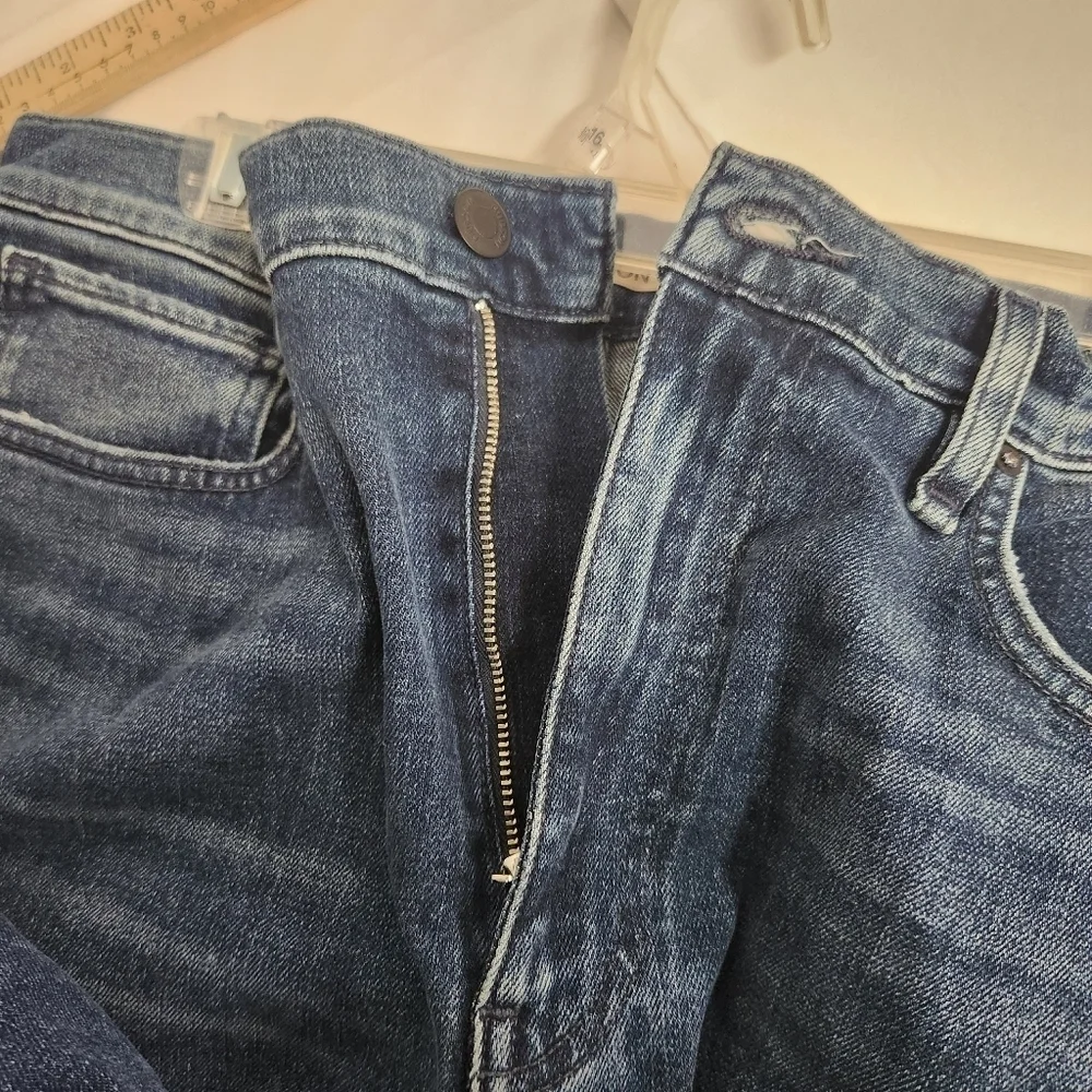 Hudson Jade distressed jeans size 30×30 raw hem Mid-Rise Loose fit - Picture 12 of 13